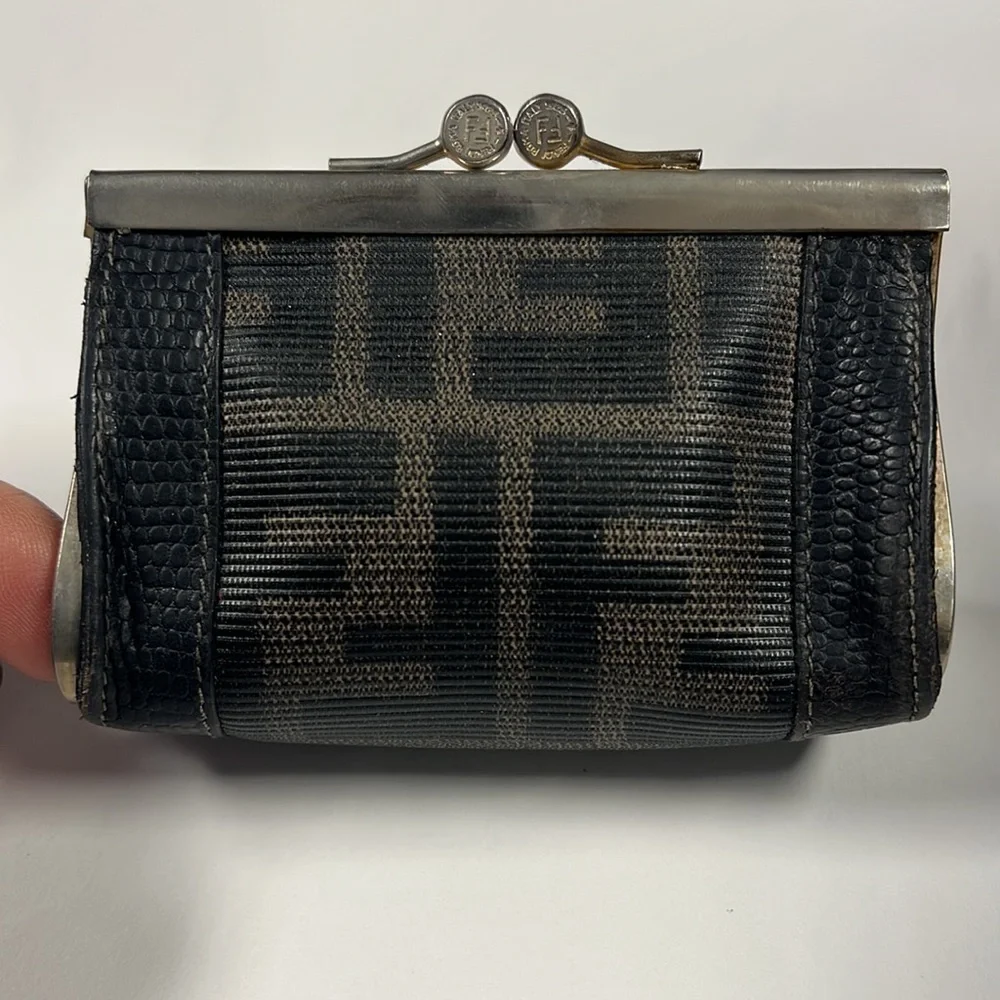 Fendi for Neiman Marcus Vintage Kisslock Wallet Change Purse